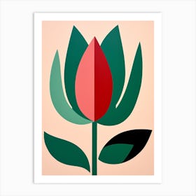 Cut Out Style Flower Art Tulip 2 Art Print