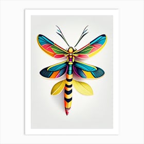 Banded Pennant Dragonfly Tattoo 3 Art Print