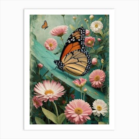 Butterfly In The Garden 1 Art Print