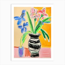 Flower Painting Fauvist Style Orchid 1 Art Print