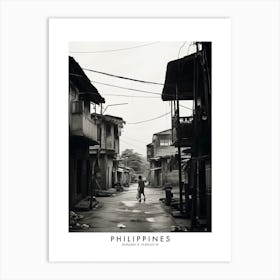Poster Of Philippines, Black And White Analogue Photograph 2 Art Print