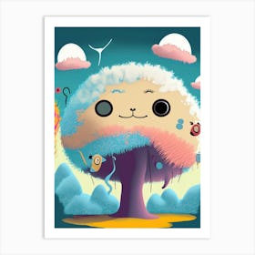 Mushroom Tree Art Print