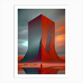 Red Cube 1 Art Print