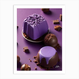 Purple Chocolates Art Print