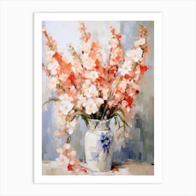 Delphinium Flower Still Life Painting 4 Dreamy Art Print