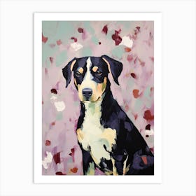 A Doberman Pinscher Dog Painting, Impressionist 1 Art Print