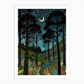 William Morris Night In The Woods 12 Art Print