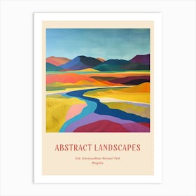 Colourful Abstract Gobi Gurvansaikhan National Park Mongolia 4 Poster Art Print