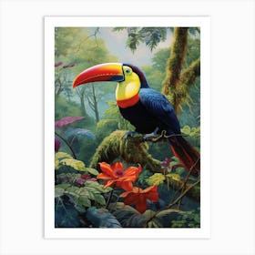 Perched Paradise: Colorful Toucan Art Art Print