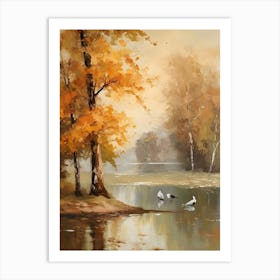 Autumn By The Lake Art Print