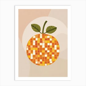 Mosaic Orange 18 Art Print