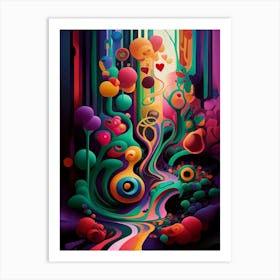 The Vividly Surreal Forest Art Print