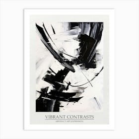 Vibrant Contrasts Abstract Black And White 7 Poster Art Print