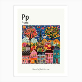 Kids Travel Alphabet  Paris 1 Art Print