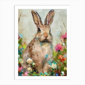 Blanc De Hotot Rabbit Painting 4 Art Print
