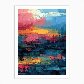 Abstract Painting | Pixel Art Series 1 Art Print