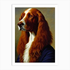 Irish Setter Renaissance Portrait Oil Painting Art Print