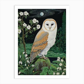 Ohara Koson Inspired Bird Painting Barn Owl 4 Art Print