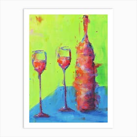 Rose Wine Art Print