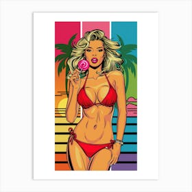 Lollipop Girl Art Print