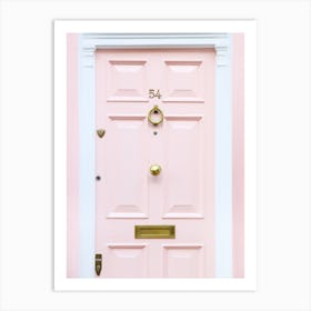 Pastel Pink Door Notting Hill Art Print