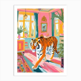 Tiger In The Kitchen Art Print