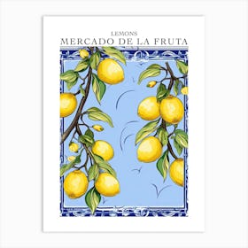 Mercado De La Fruta Lemons Illustration 9 Poster Art Print