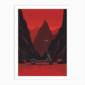 Electric Scooter In The Desert Art Print