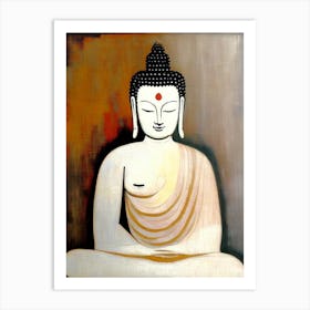 Buddha Symbol Abstract Painting Art Print