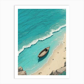 Boat On The Beach 11 Art Print