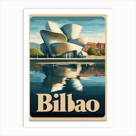 Aihrgdesign A Vintage Travel Poster Of Bilbao Featuring The I 088496b1 0628 447c 93b1 97c6e5258103 0 Art Print