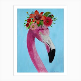 Frida Kahlo Flamingo Art Print