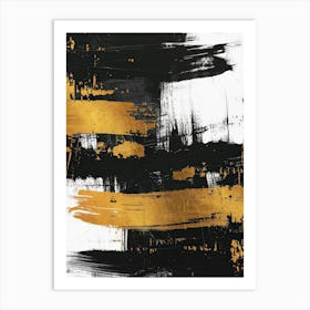 Abstract Black And Gold Canvas Print Art Print