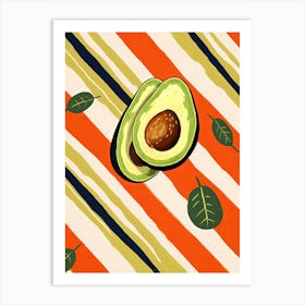 Avocado Fruit Summer Illustration 1 Art Print