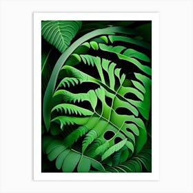 Soft Shield Fern Vibrant Art Print