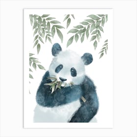 Watercolour Panda Neutral Nursery Print Art Print