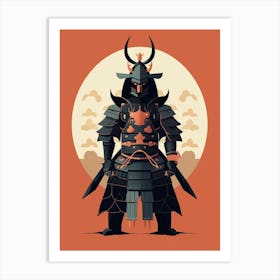 Japanese Samurai Illustration 11 Art Print