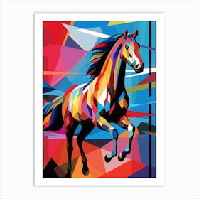 Horse Abstract Pop Art 5 Art Print