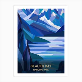 Glacier Bay National Park Travel Poster Matisse Style 1 Art Print