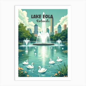 Lake Eola Orlando 1 Art Print