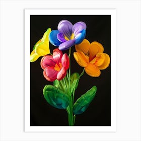 Bright Inflatable Flowers Wild Pansy 4 Art Print