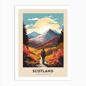 The West Highland Way Scotland 2 Vintage Hiking Travel Poster Art Print
