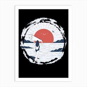 Surfer Girl Art Print