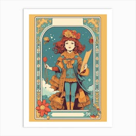 Tarot Card Girl 2 Art Print