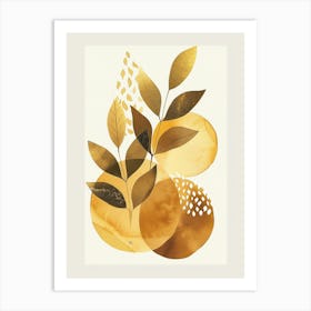 Golden Leaves 36 Art Print