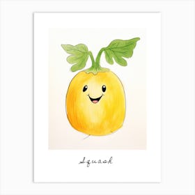 Friendly Kids Squash Poster Art Print