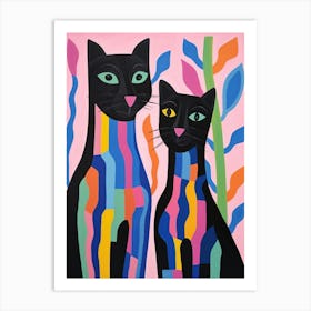 Colourful Kids Animal Art Black Panther Art Print