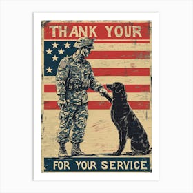 Thank You For Your Service Art Print