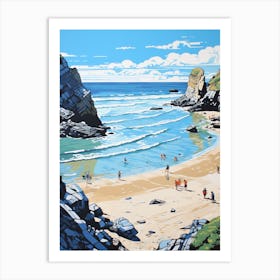 A Picture Of Barafundle Bay Beach Pembrokeshire Wales 3 Art Print