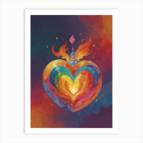 Heart Of Fire Canvas Print 1 Art Print